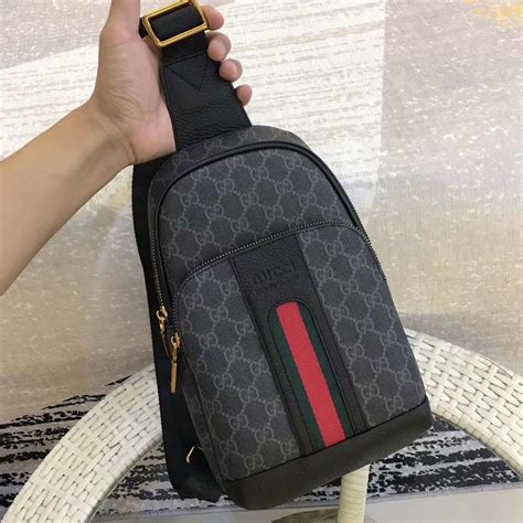 gucci black sling bag men|gucci sling bag men price.